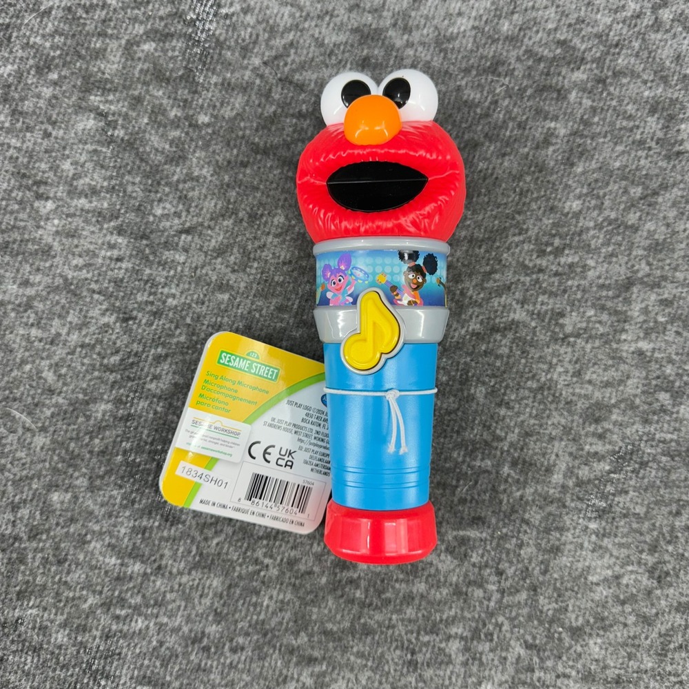 Sesame Street Elmo Sing Along Microphone Toy Kids Fun Music‎ Play